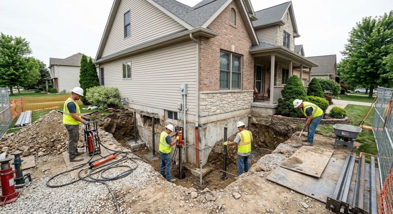 Our team working on Foundation Repair projects in Volusia County, FL